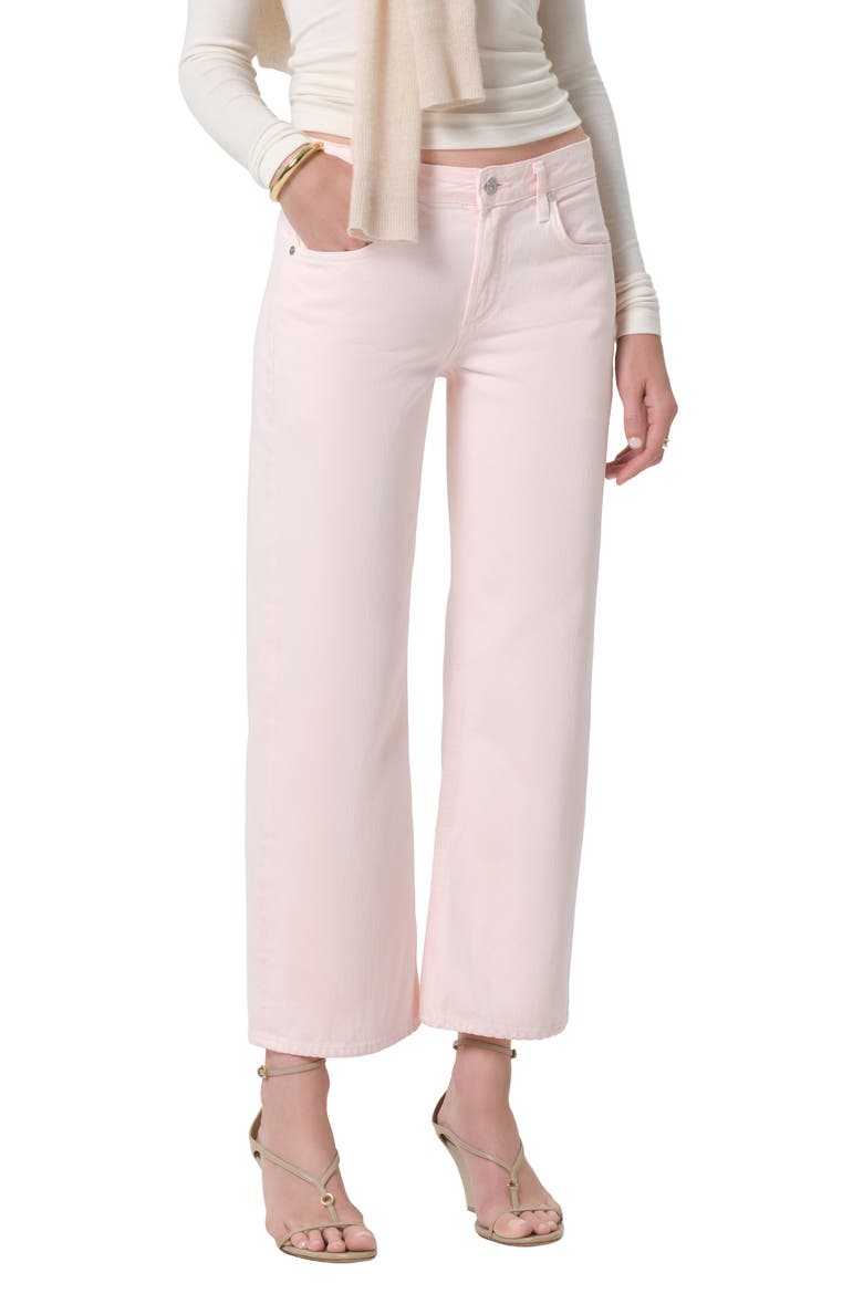 Faye Ankle Straight Leg Jeans, Main, color, PALE CORAL LIGHT
