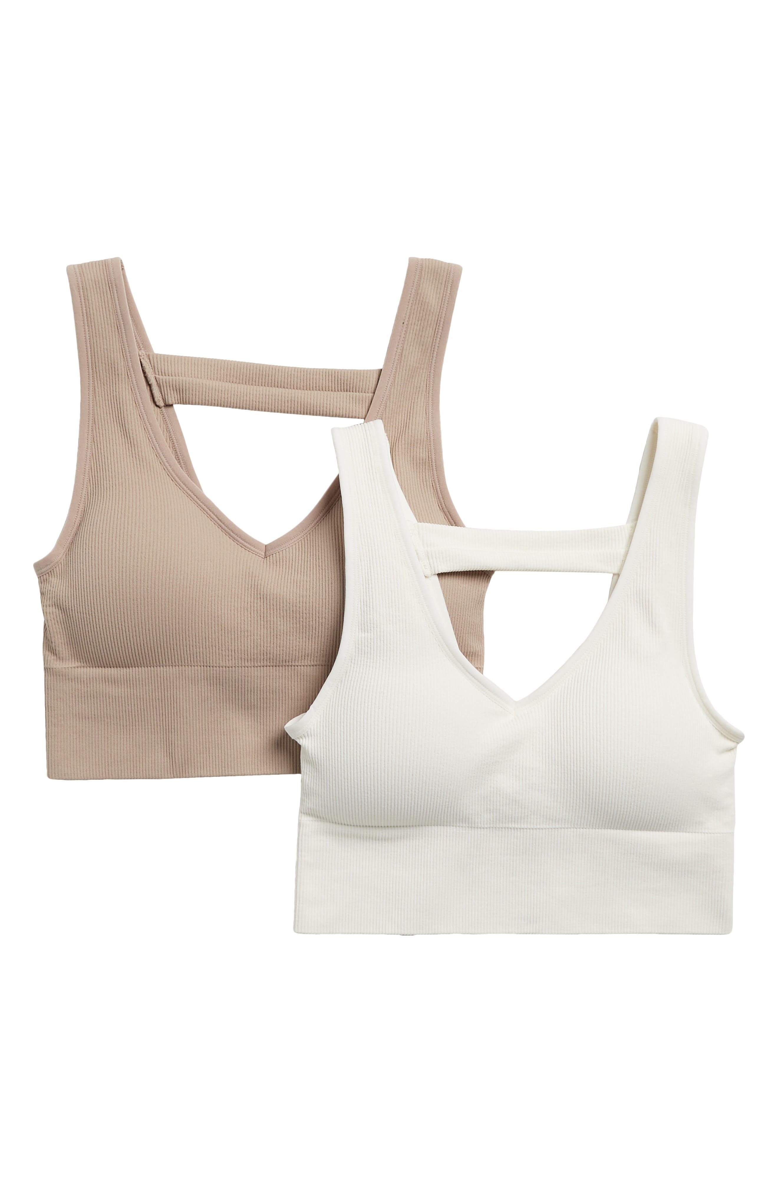Bianca 2-Pack V-Neck Rib Seamless Bralettes