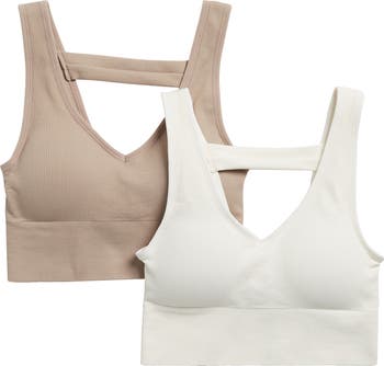 Bianca 2-Pack V-Neck Rib Seamless Bralettes