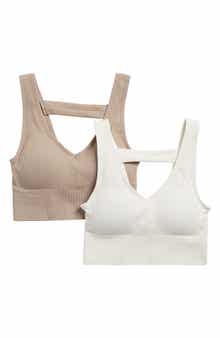 Bianca 2-Pack V-Neck Rib Seamless Bralettes