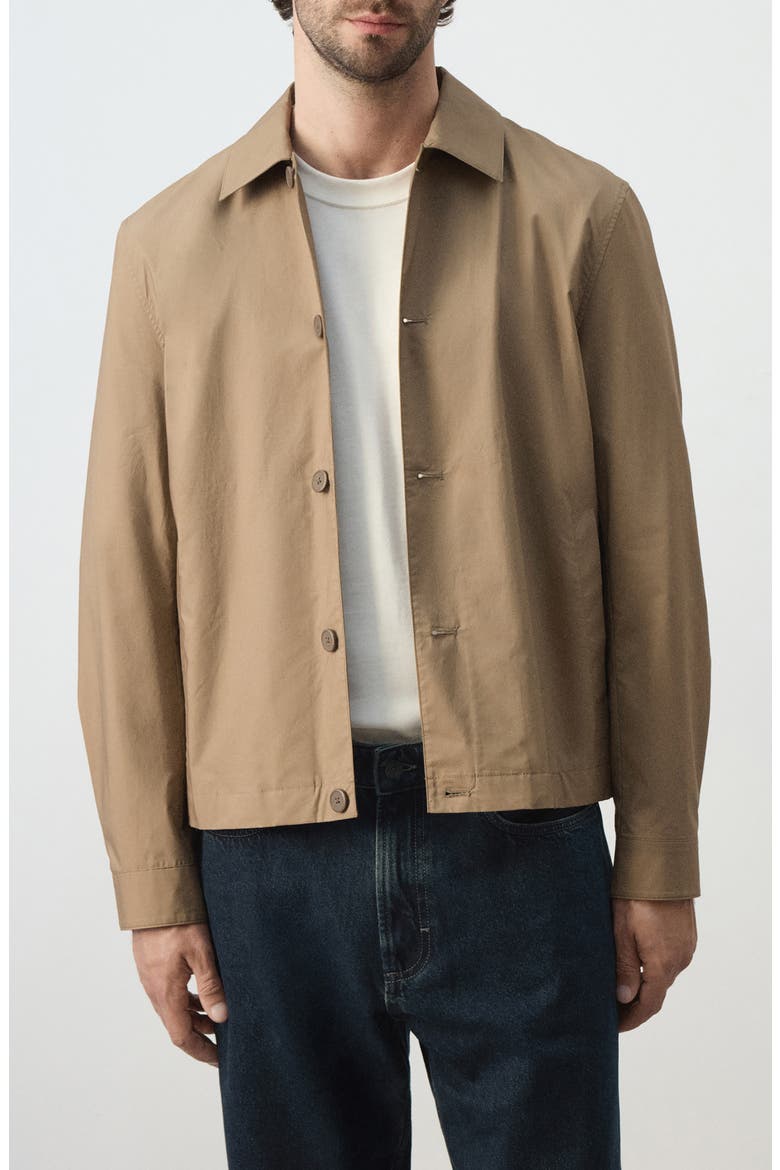 Light Cotton Shirt Jacket, Main, color, BURNT ORANGE