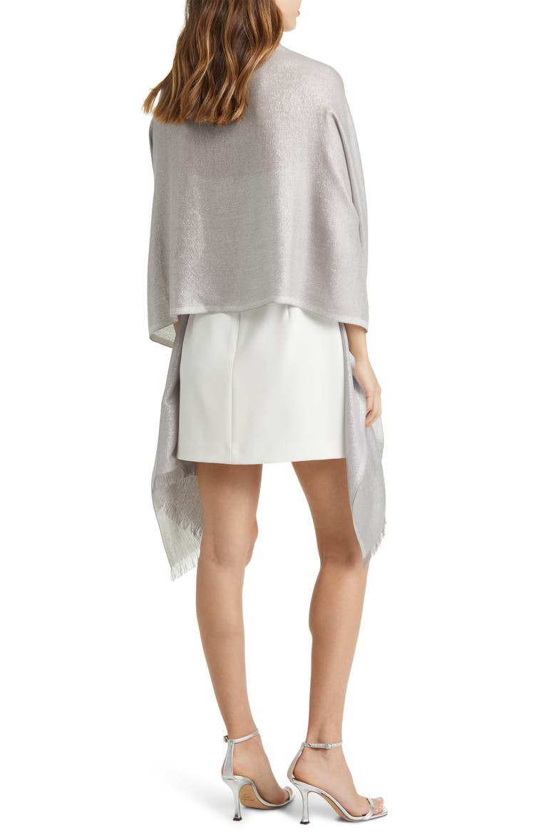 Metallic Lightweight Wrap, Alternate, color, SILVER