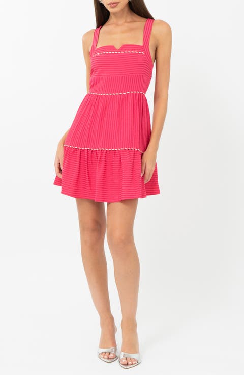 Stripe A-Line Minidress