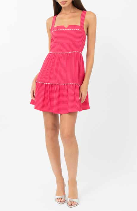 Stripe A-Line Minidress