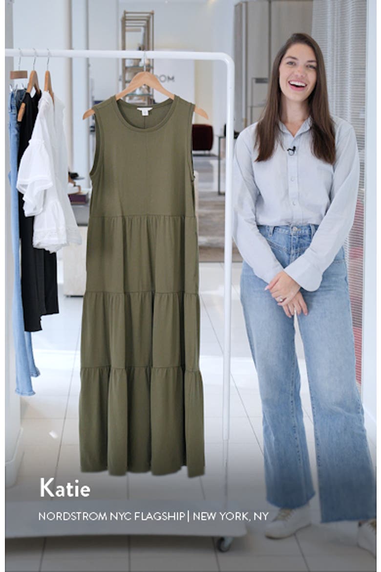 Sleeveless Tiered Organic Cotton Dress video