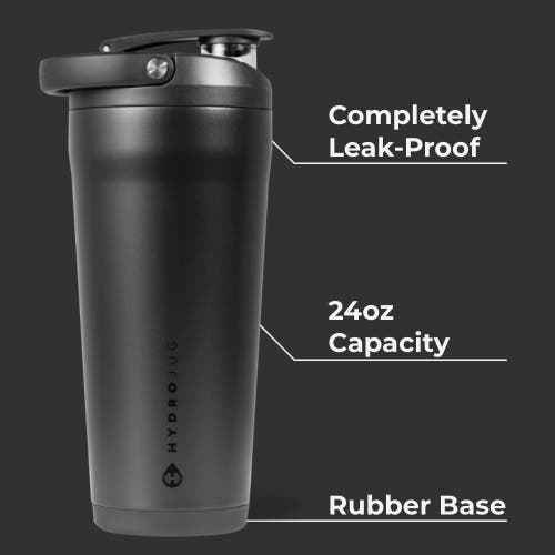 Hydrojug 24 oz New Stainless Steel Shaker In Black