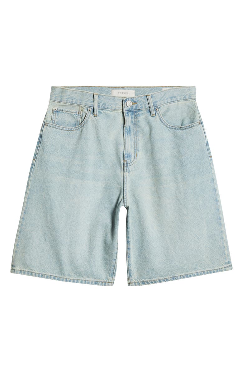 PacSun Jayden Tinted Baggy Denim Shorts, Alternate, color, Light Indigo