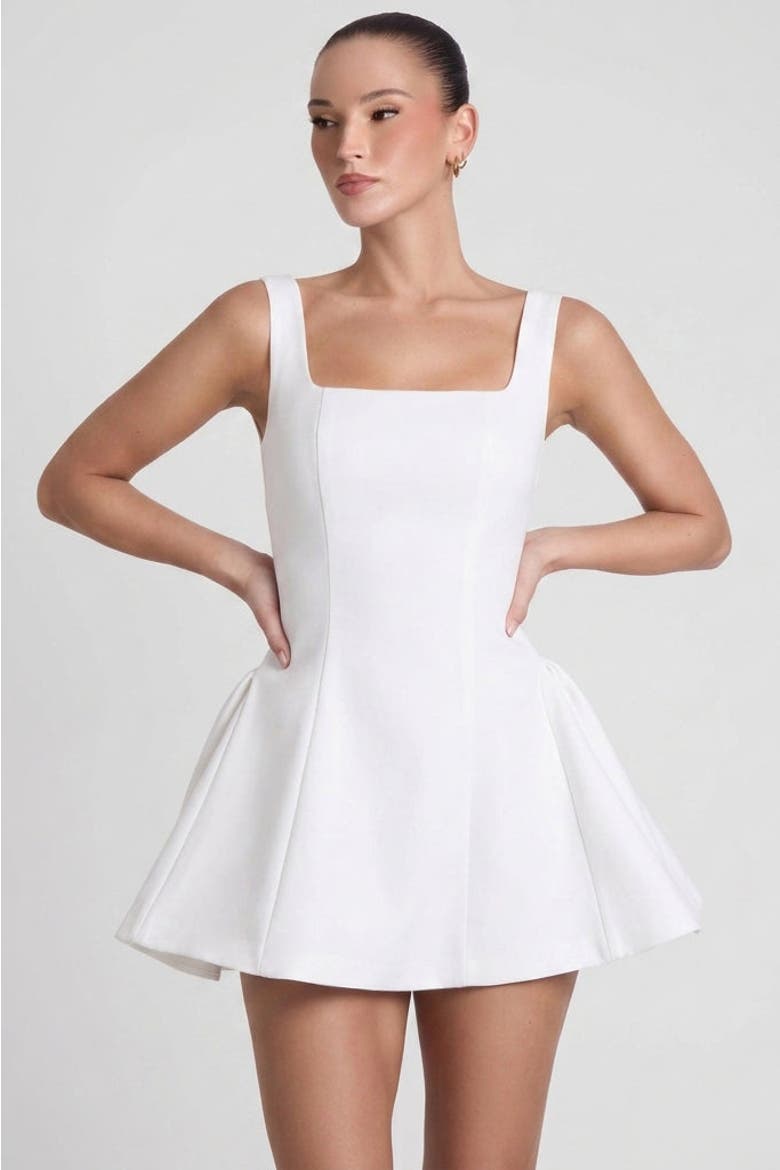 Ysabelle Babydoll Corset Mini Dress, Alternate, color, White