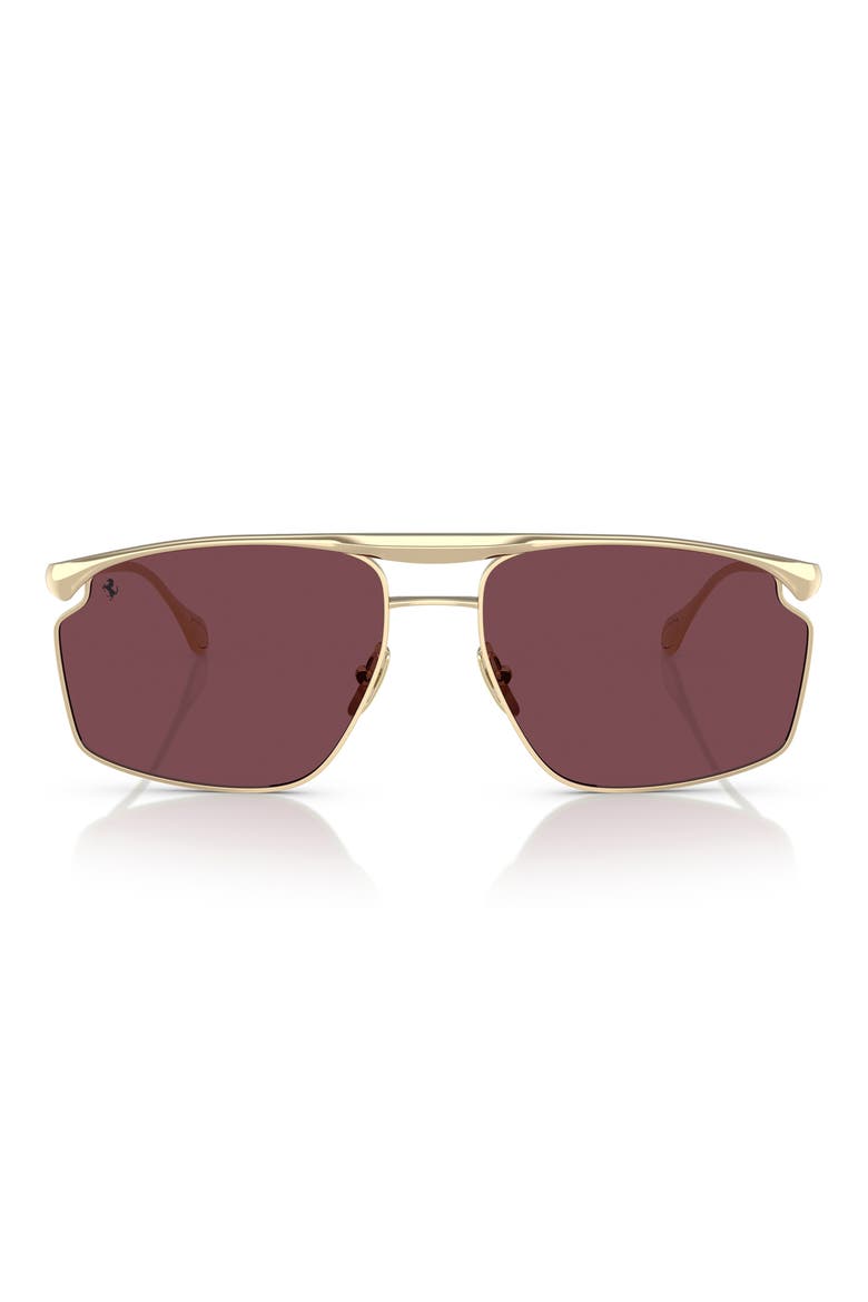 61mm Irregular Sunglasses, Main, color, PALE GOLD / BORDEAUX CE