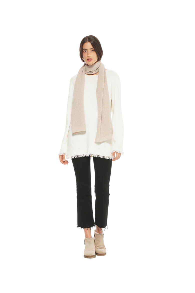 Essential Pure Cashmere Maxi Wide Scarf, Alternate, color, Beige