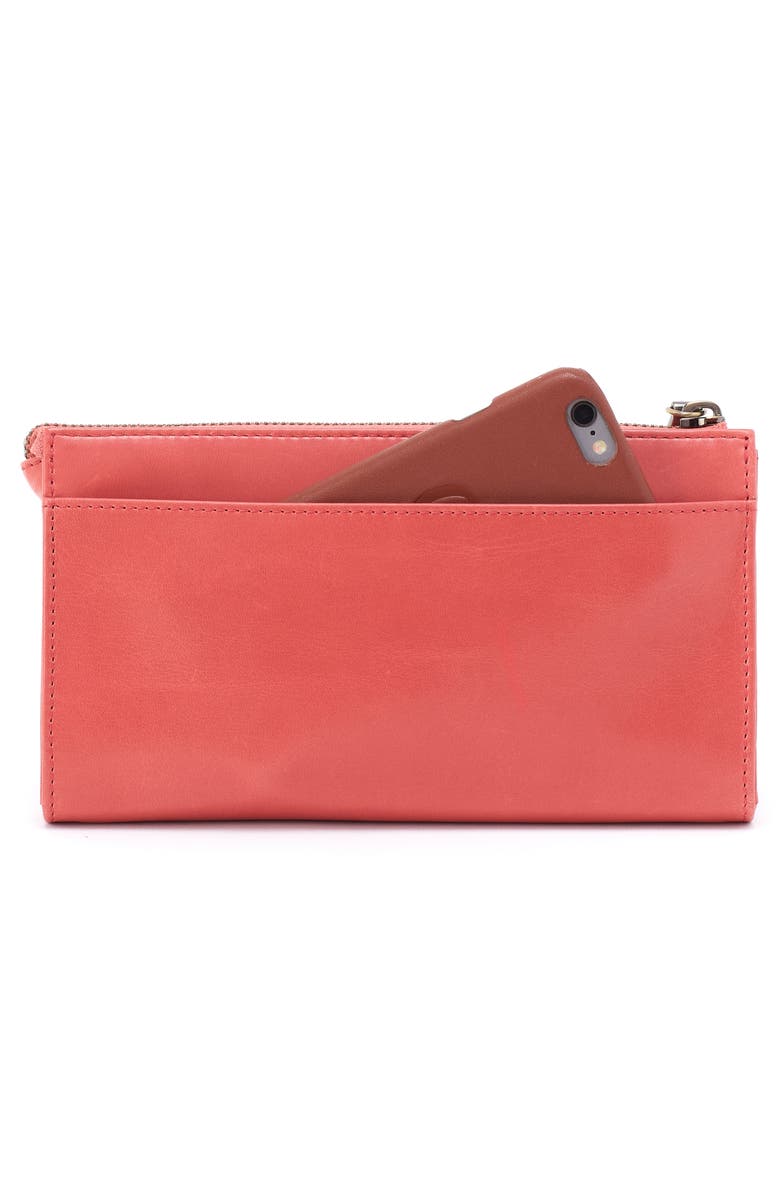 HOBO Zenith Leather Wristlet, Alternate, color, Cherry Blossom