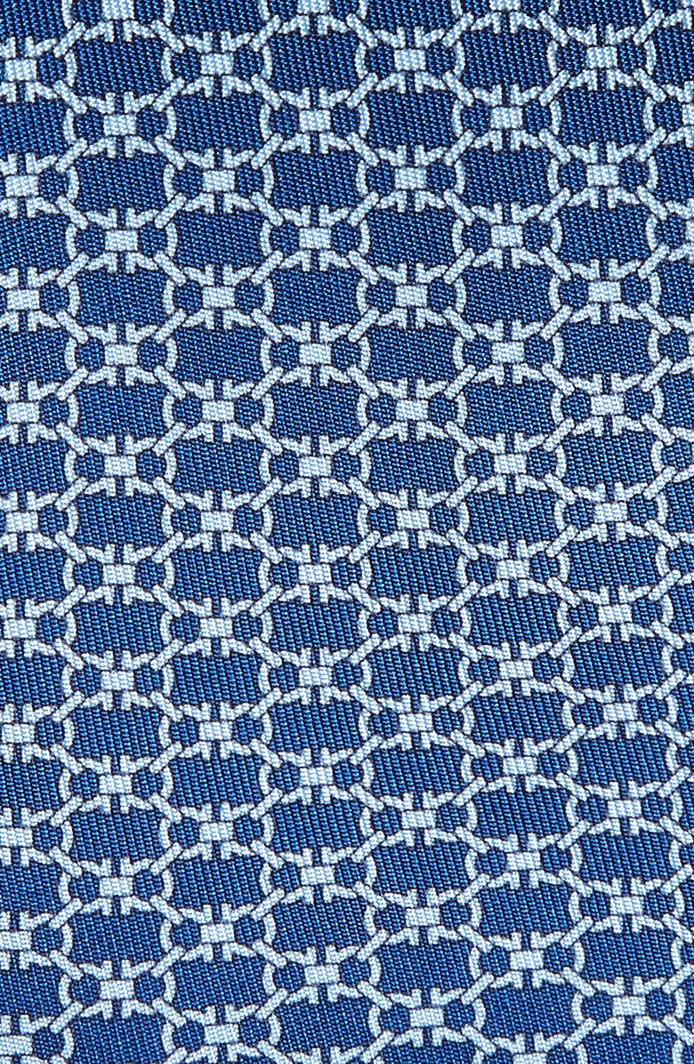FERRAGAMO Salvatore Ferragamo Interlocking Gancini Print Silk Tie, Alternate, color,