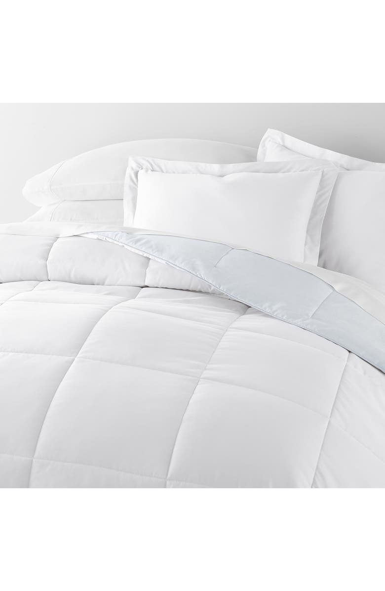 HOMESPUN Ocean Waves Reversible 3-Piece Comforter Set, Alternate, color, Light Blue