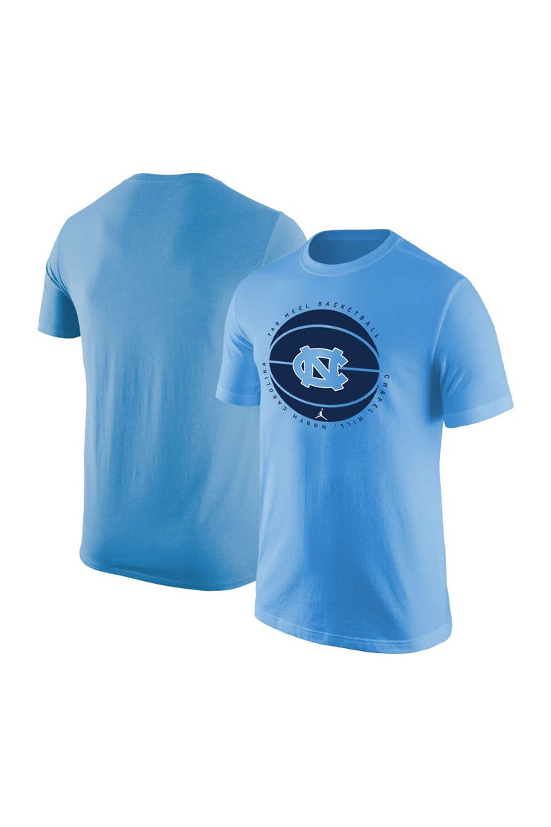 Men's Jordan Brand Carolina Blue North Carolina Tar Heels Basketball Logo T-Shirt, Main, color, Light Blue