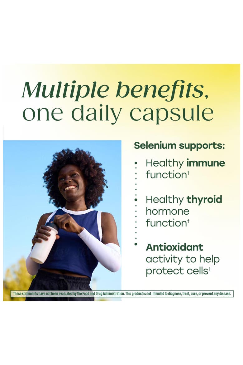 High Absorption Selenium 200mcg Capsules, Thyroid & Antioxidant Support, Vegan, 120 Capsules, Alternate, color, None