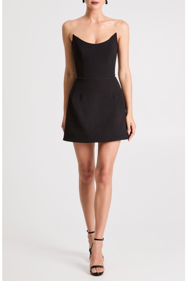 Eliza Fit & Flare Minidress, Main, color, BLACK