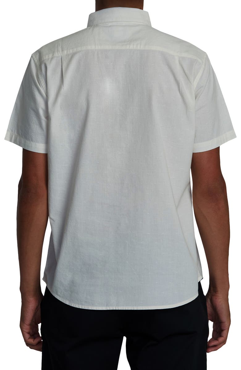 RVCA That'll Do Slim Fit Solid Short Sleeve Cotton Button-Down Shirt, Alternate, color,