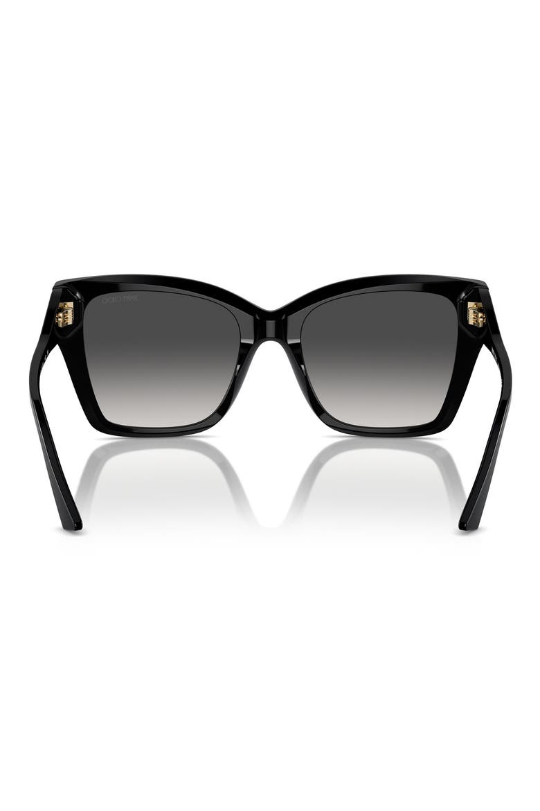 54mm Square Sunglasses, Alternate, color, BLACK / GRADIENT GREY