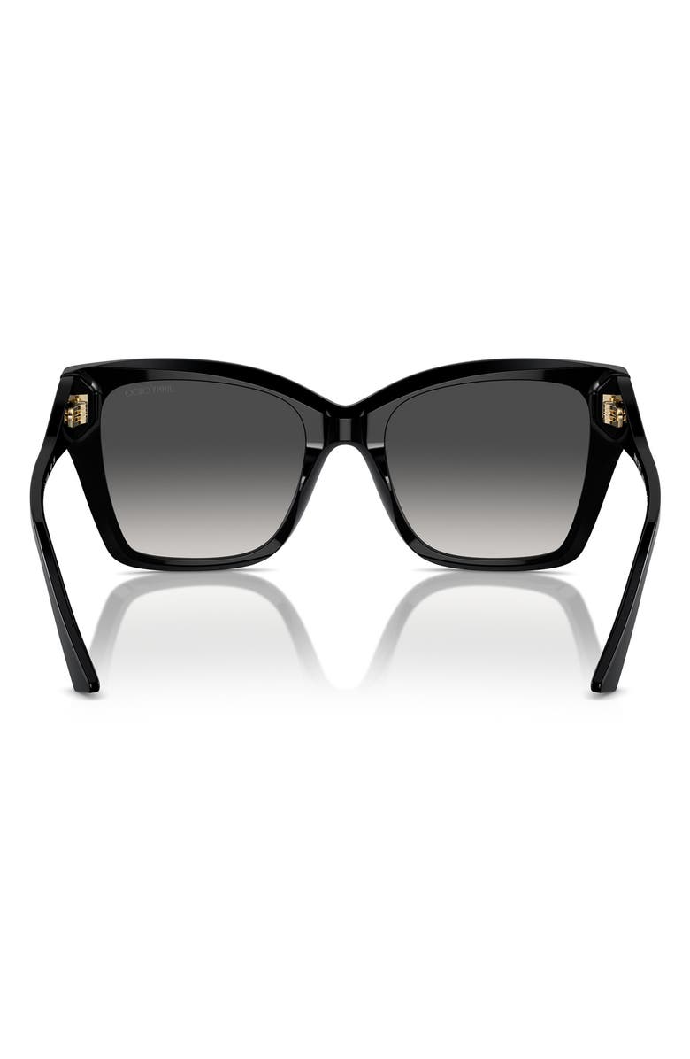 Jimmy Choo 54mm Square Sunglasses, Alternate, color, Black / Gradient Grey