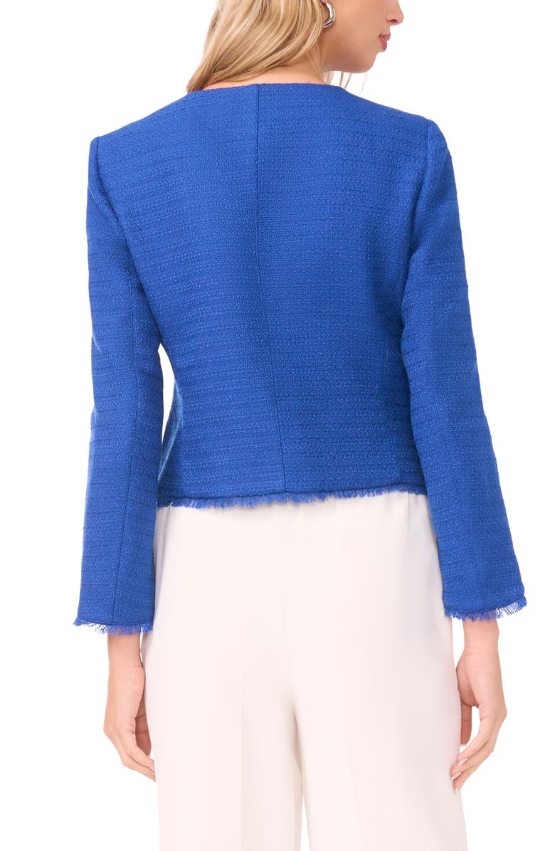 Vince Camuto Crop Tweed Jacket, Alternate, color, Deep Blue