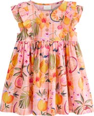 NEXT Kids' Fruit Print Cotton Frill Dress