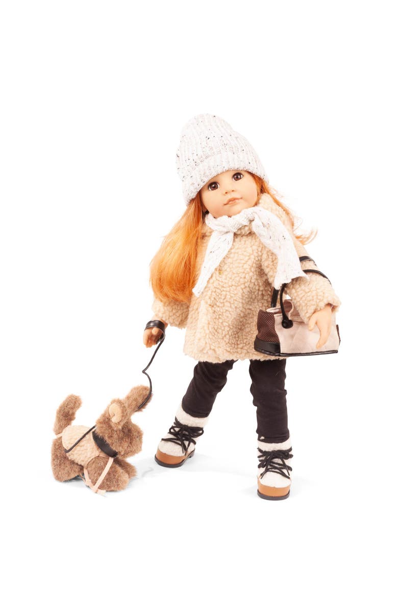 Gotz 19.5" Hannah Loves Her Puppy Dog Standing Doll, Main, color, 