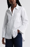 Caslon® Cotton Poplin Button-Up Shirt
