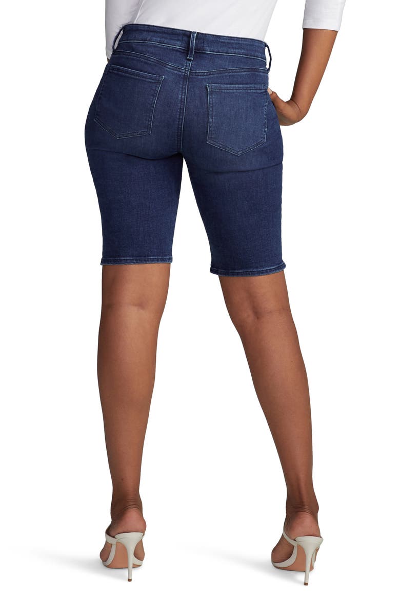 Side Slit Denim Shorts, Alternate, color, HABANA