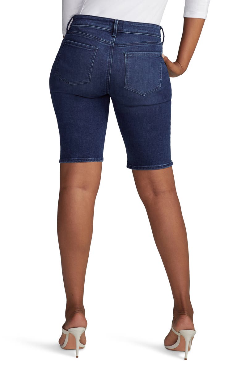 Curves 360 by NYDJ Side Slit Denim Shorts, Alternate, color, 