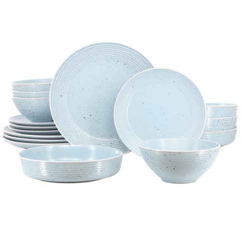 Emilia 16 Piece Double Bowl Stoneware Dinnerware Set
