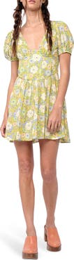 Sky to Moon Puff Sleeve Minidress