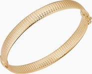 Oradina 14K Yellow Gold Moto Bangle