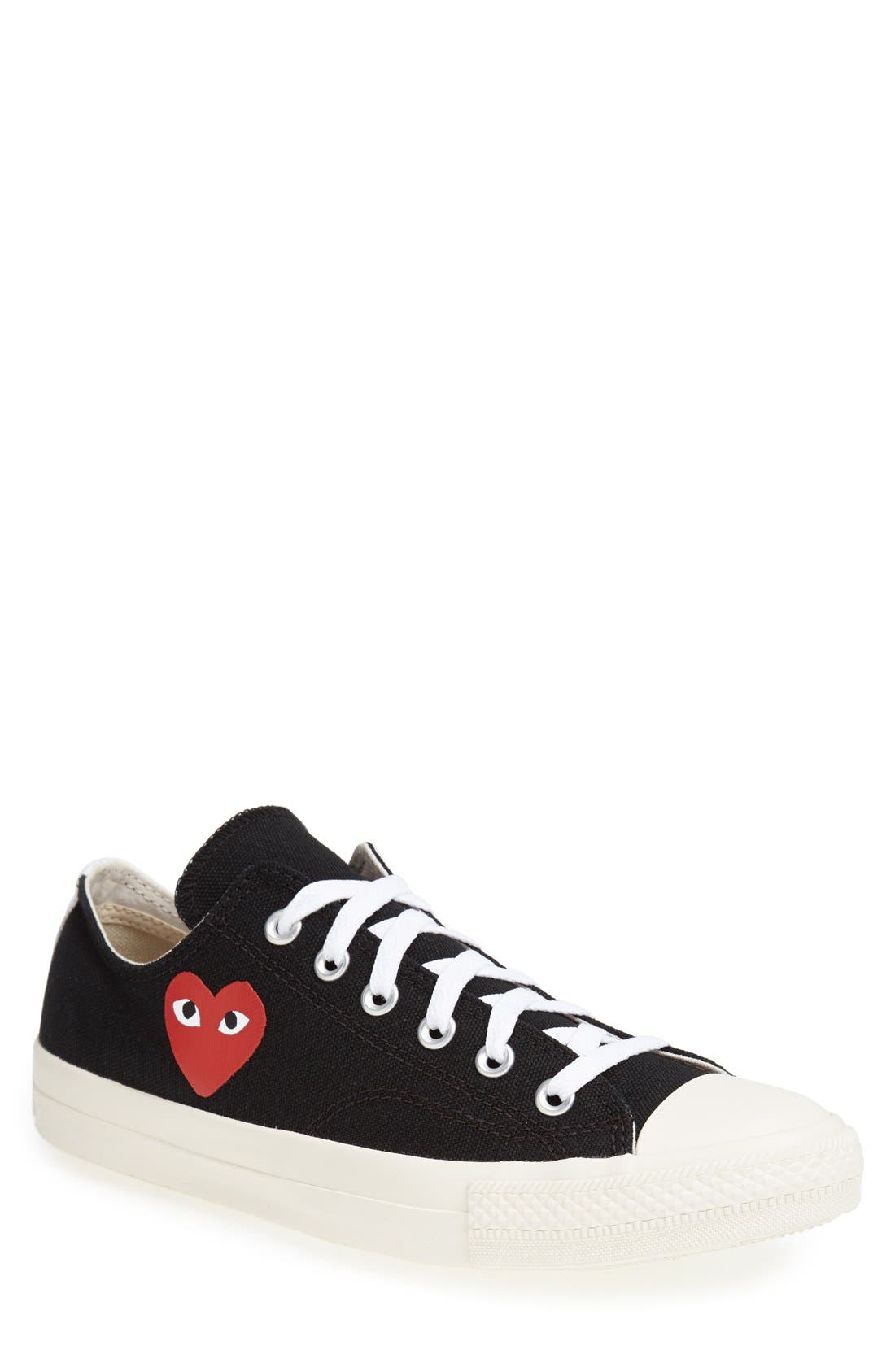 PLAY x Converse Chuck Taylor® Low Top Sneaker, Main, color, BLACK RED