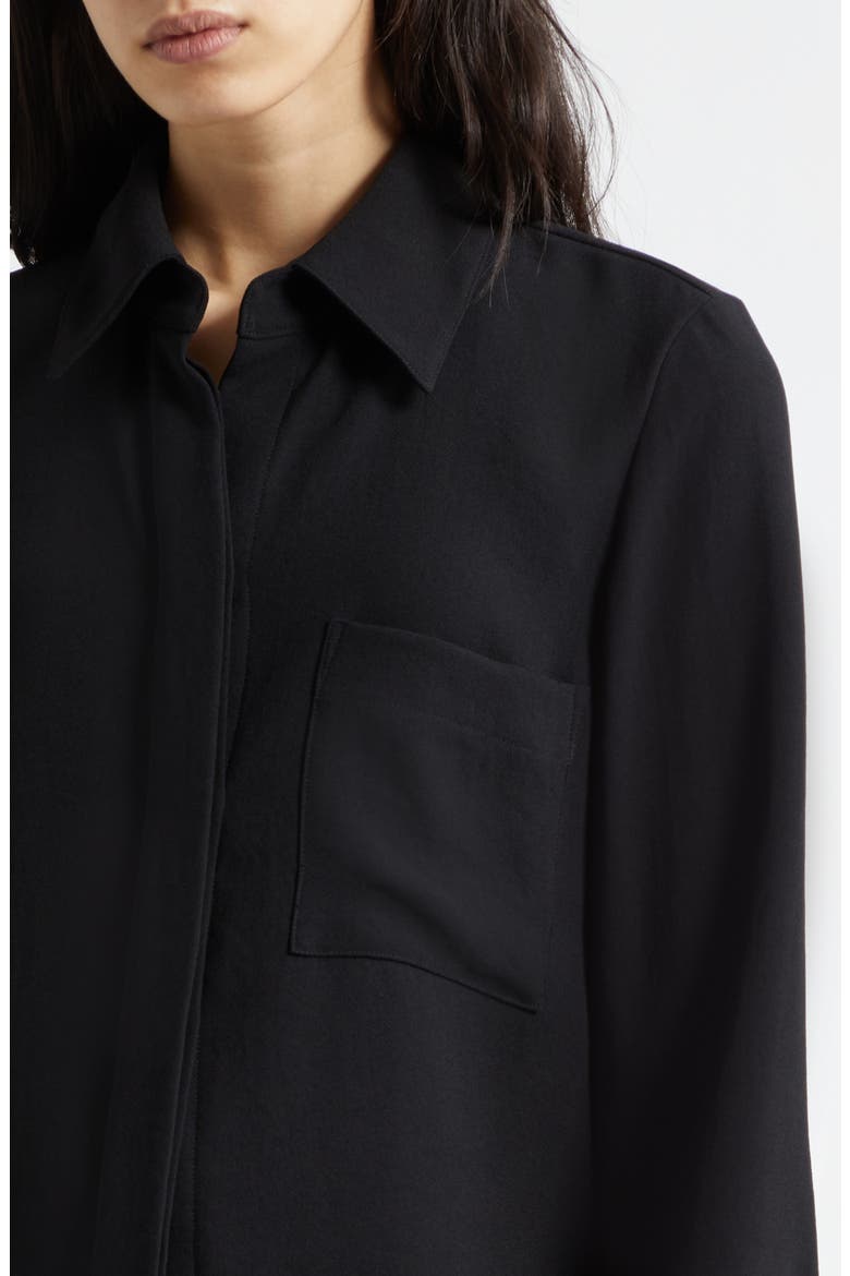 Long Sleeve Button-Up Shirt, Alternate, color, BLACK