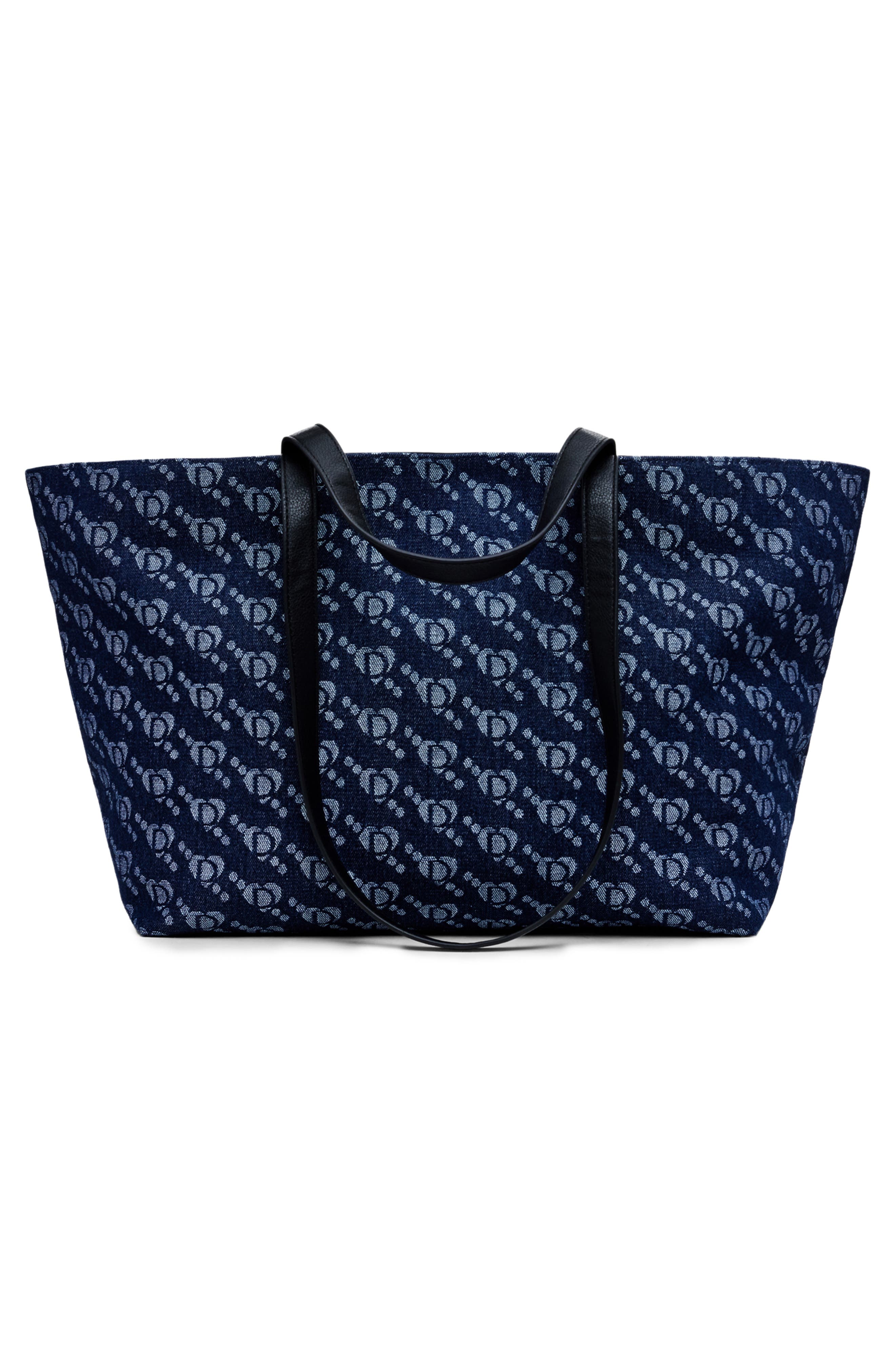 Desigual Arco Logo Denim Tote, Alternate, color, Blue