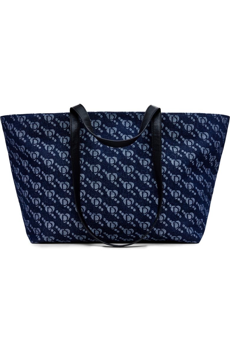 Desigual Arco Logo Denim Tote, Alternate, color, Blue