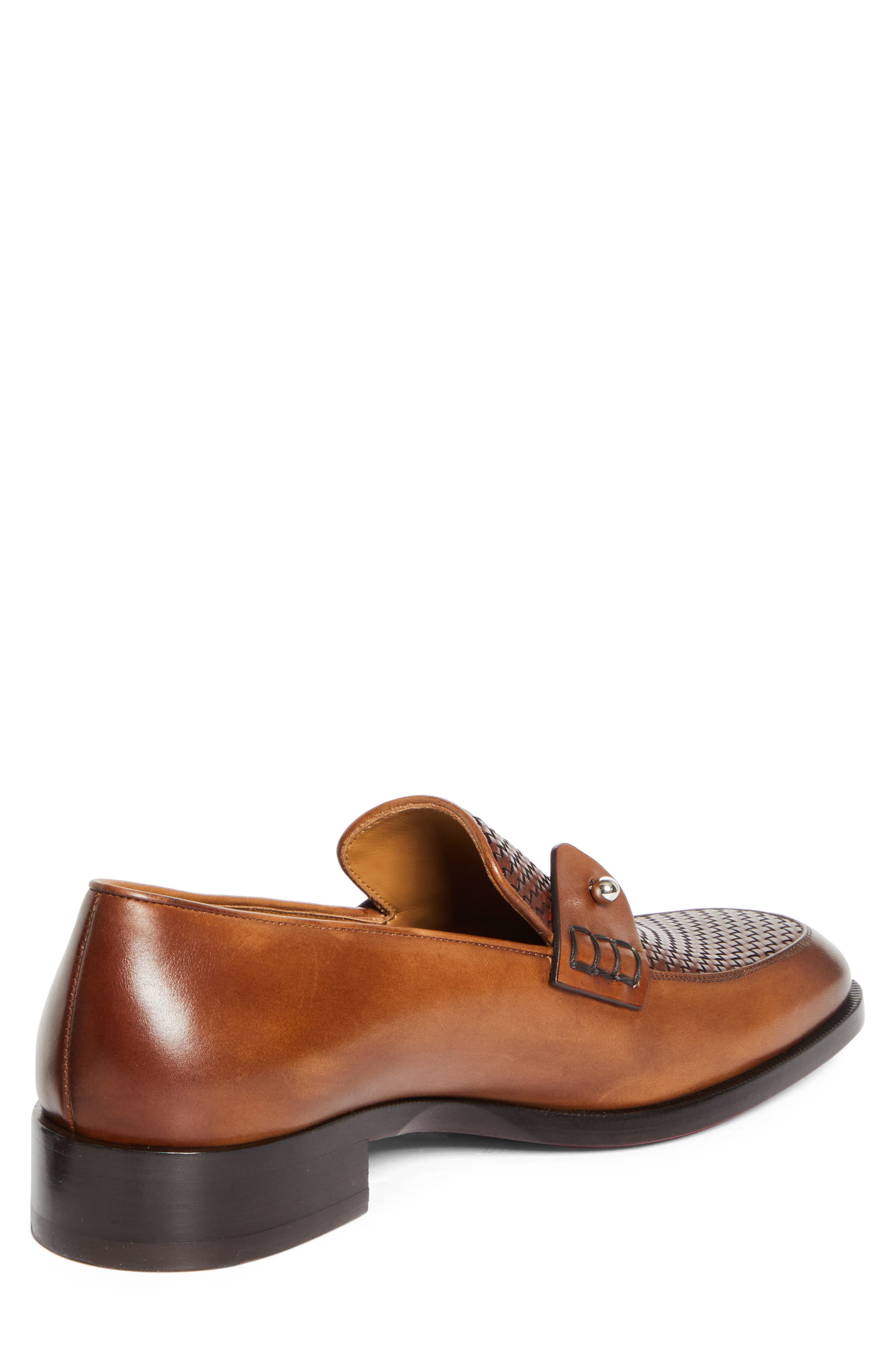 Christian Louboutin Chambelimoc Woven Loafer, Alternate, color, Bwi3-Havane