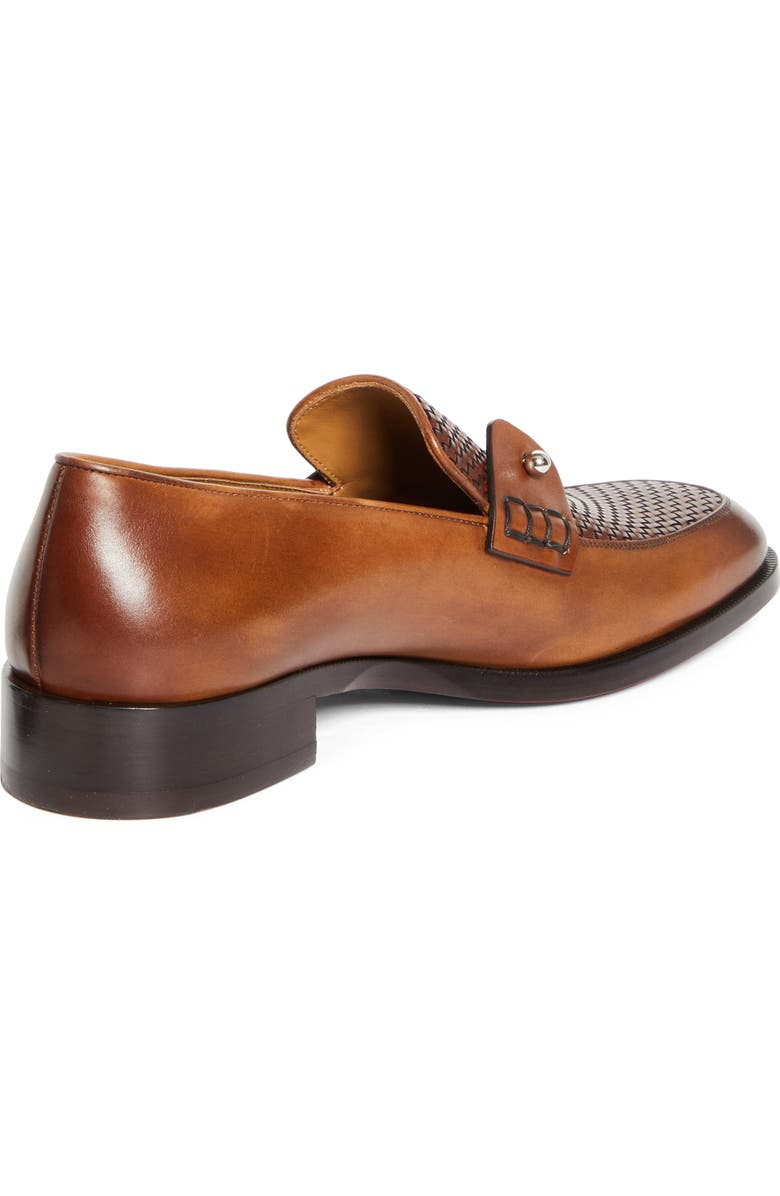 Christian Louboutin Chambelimoc Woven Loafer, Alternate, color, Bwi3-Havane