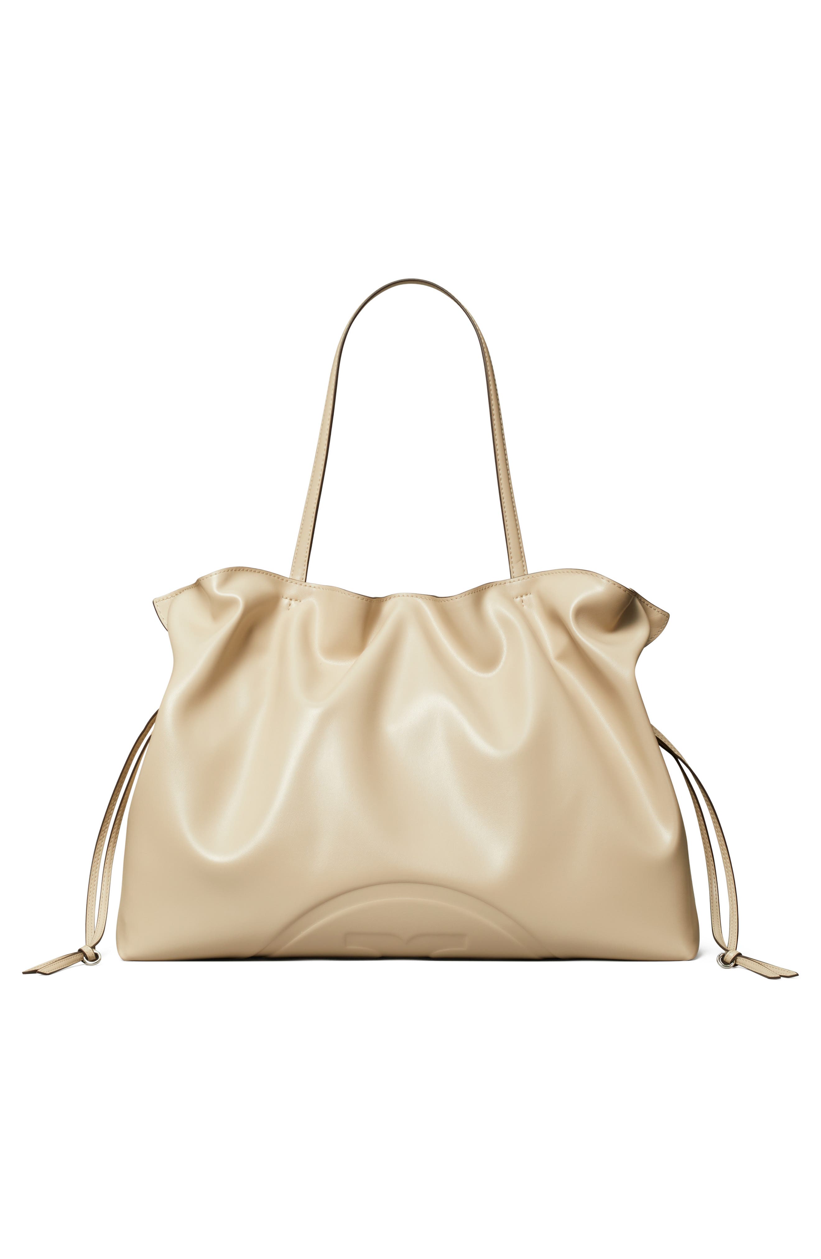 Tory Burch Ella Faux Leather Tote, Alternate, color, Light Stone