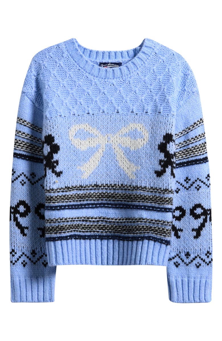 Freshman Kids' Bow Sweater, Main, color, Periwinkle