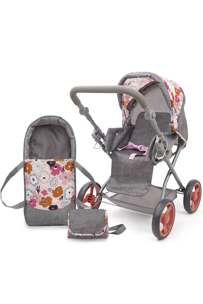 Melange Flora Kelly Deluxe Doll Pram, Alternate, color, Multicolored