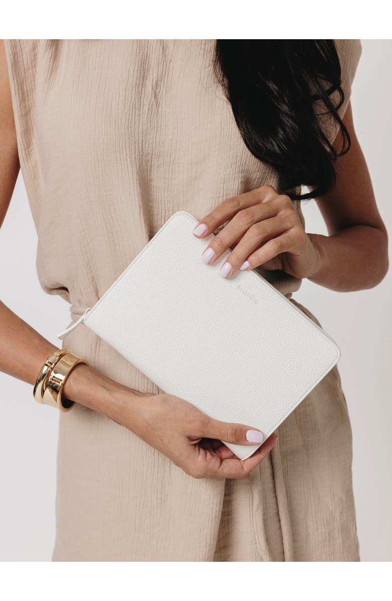 AUGUSTNOA Travel Jewelry Organizer, Alternate, color, White