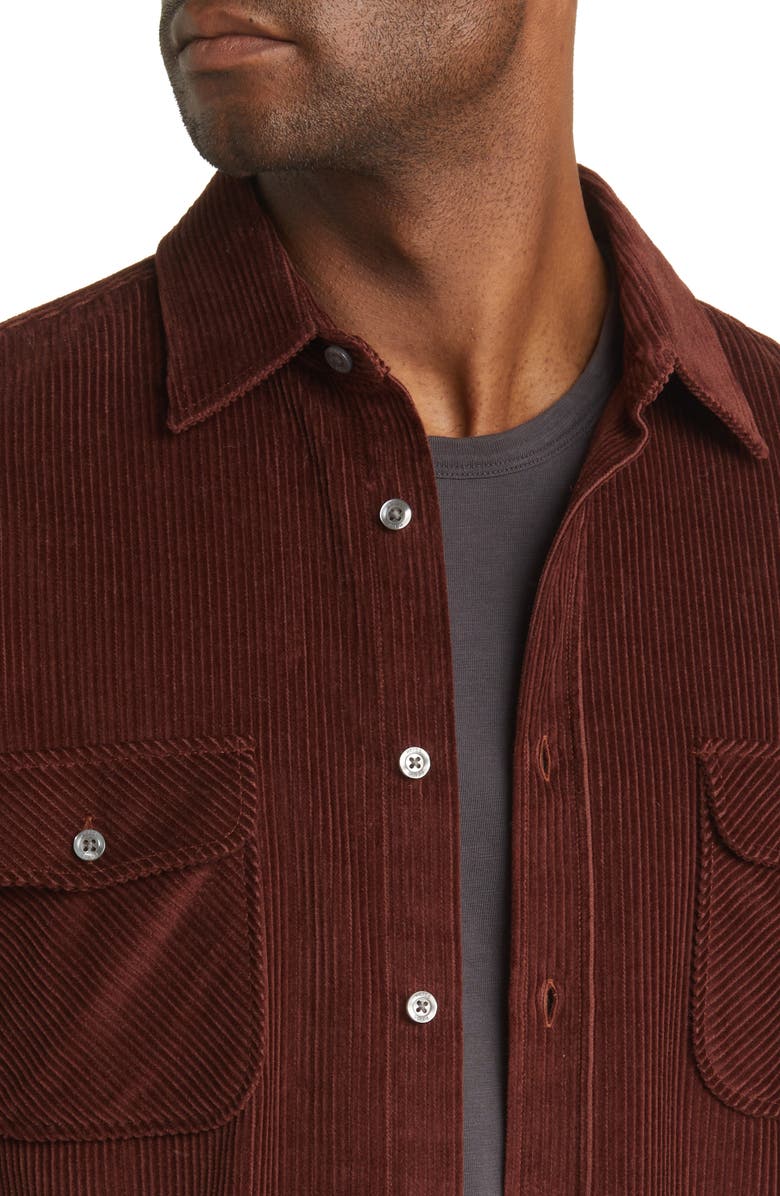 Reiss Bonucci Organic Cotton Corduroy Button-Up Shirt, Alternate, color, 