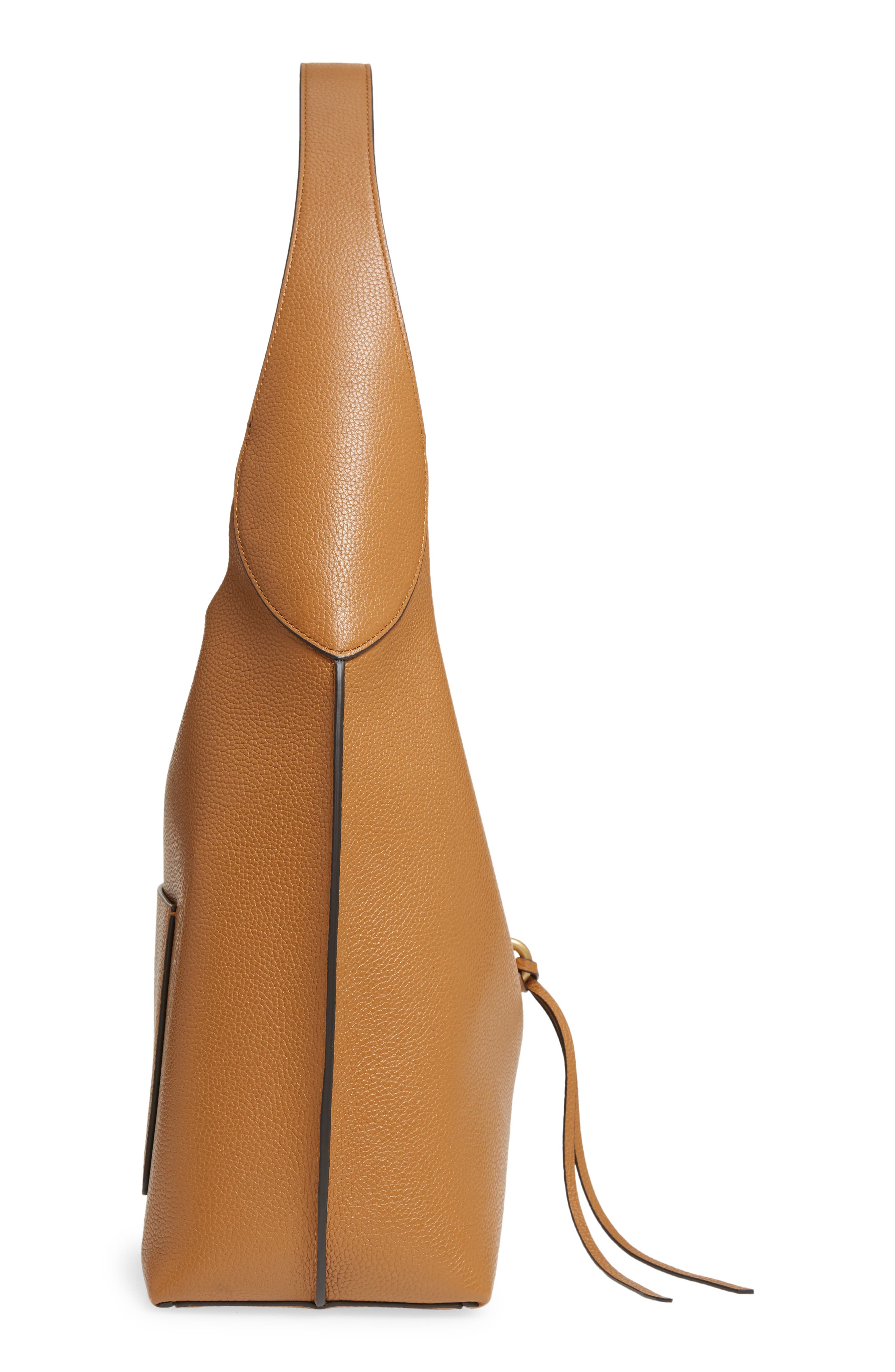 Megan Leather Hobo Bag, Alternate, color, CARAMELLO