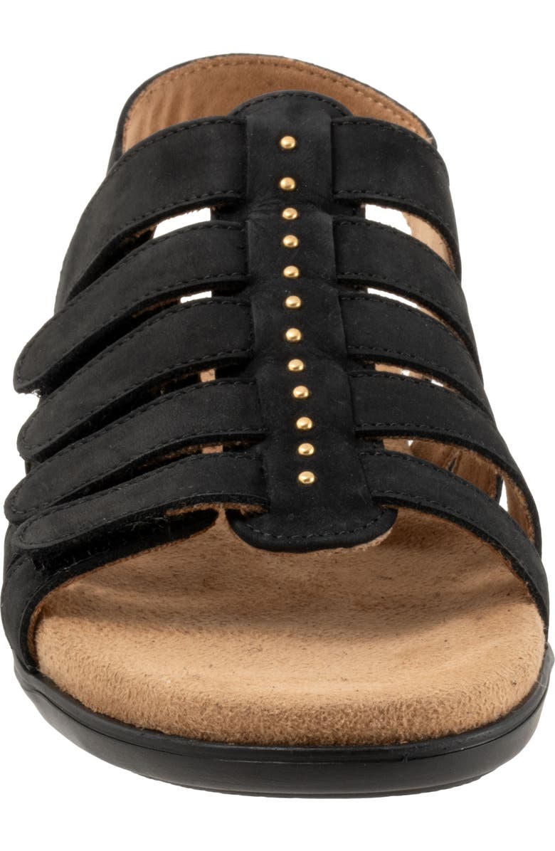 Trotters Riki Studs Slingback Sandal, Alternate, color, Black Nubuck