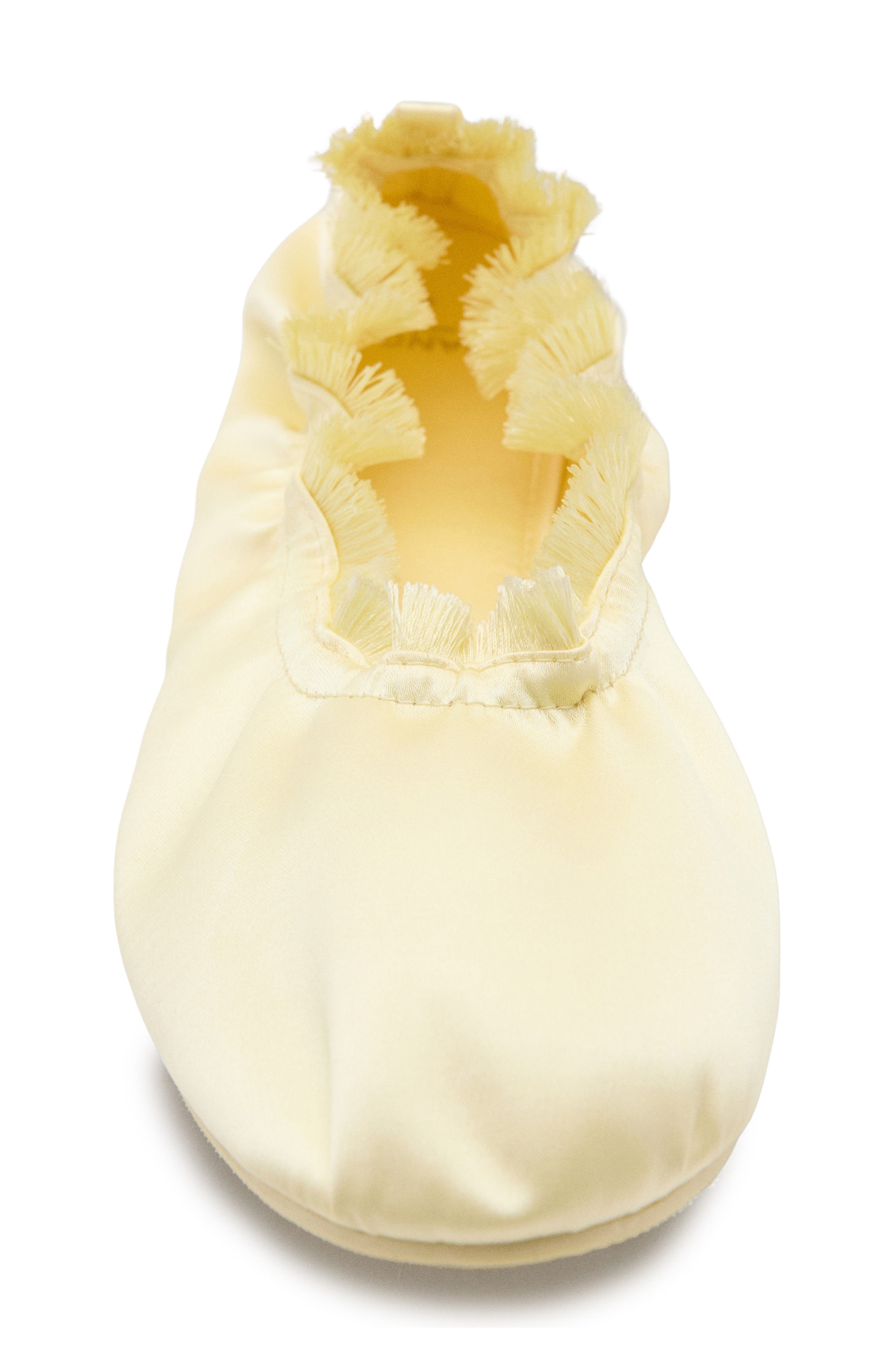 Satin Ballet Flat, Alternate, color, PASTEL YELLOW