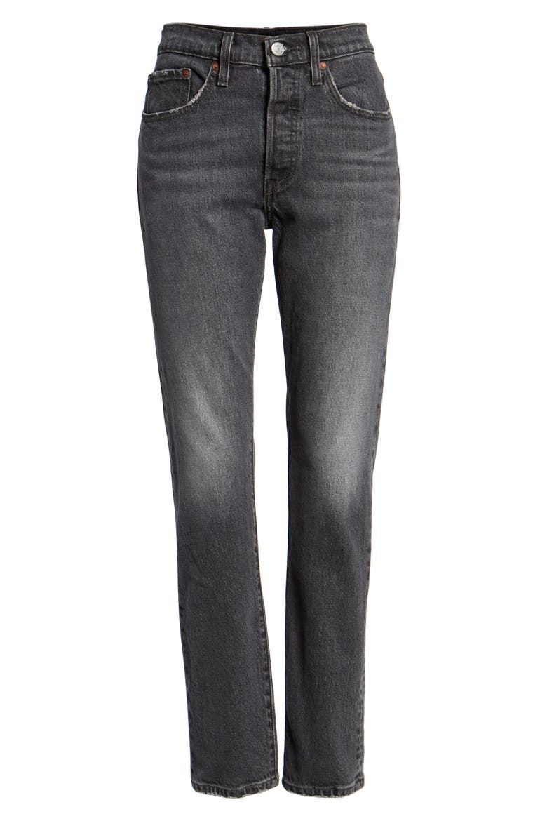 Levi's® 501® Ankle Slim Jeans, Alternate, color, COAL BLACK