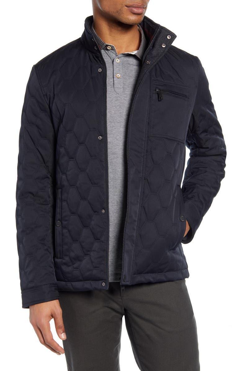 Ted Baker London Waymoth Quilted Twill Jacket, Main, color, 