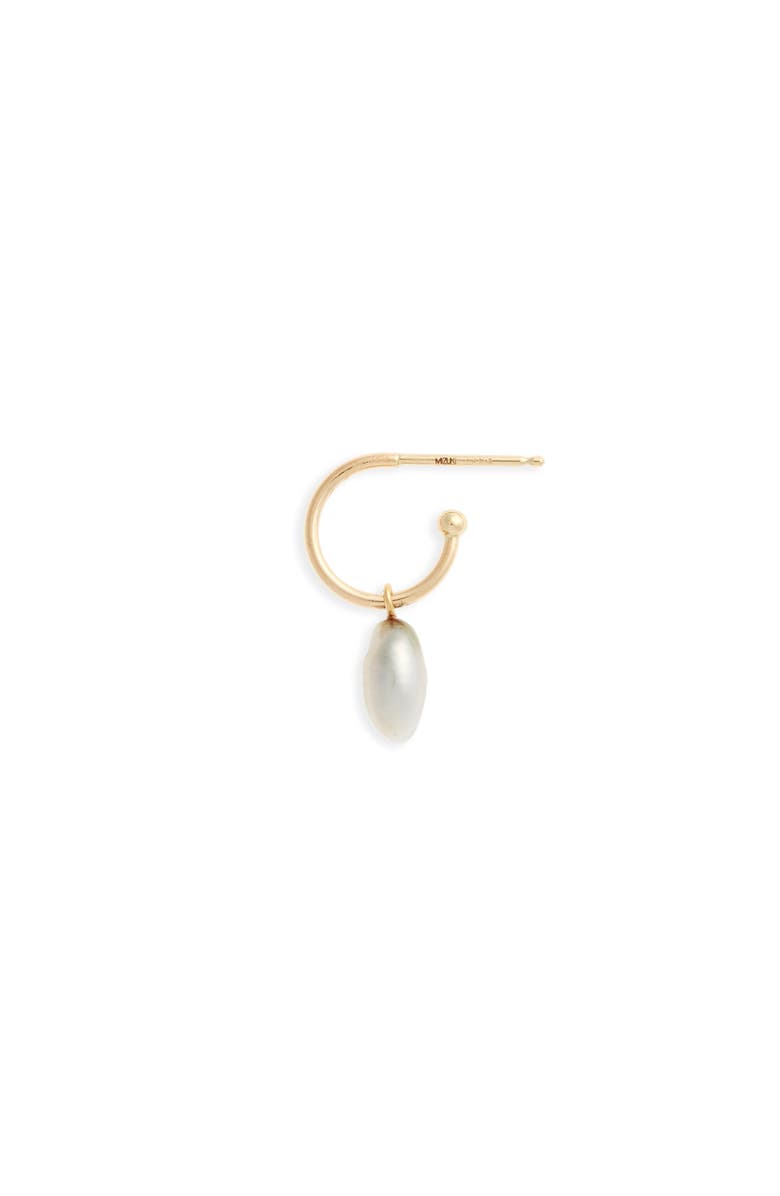 Mizuki Sea of Beauty Pearl Single Hoop Earring, Main, color, 
