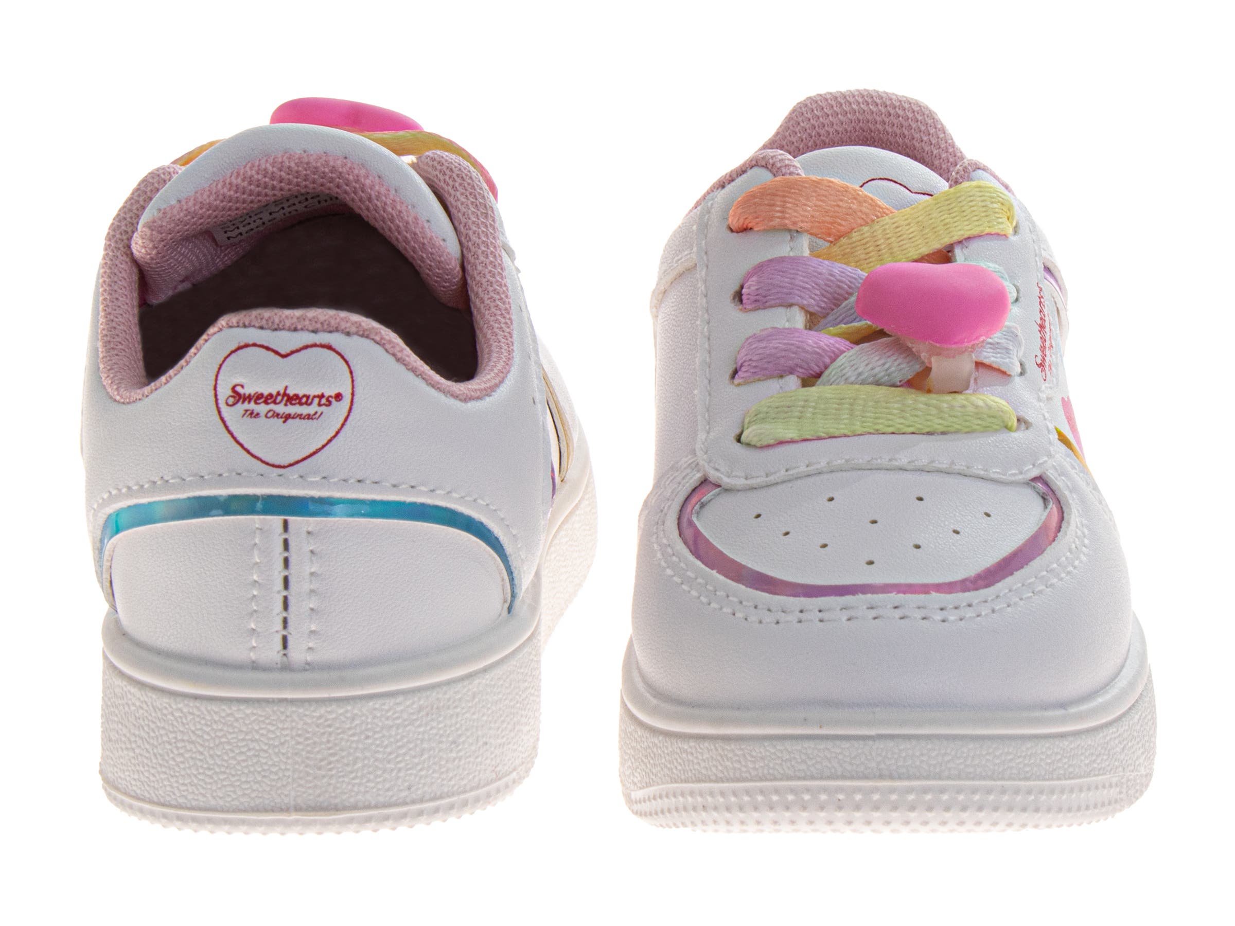 SweetHearts White Sneakers Girls 5-10, Alternate, color, White Multi